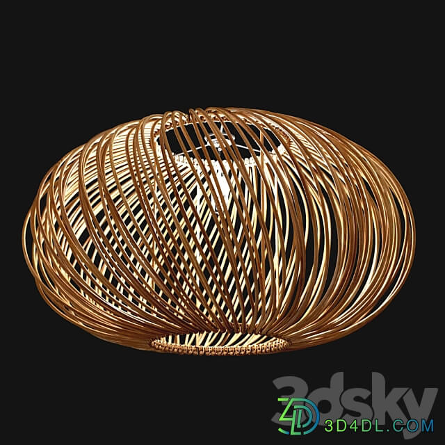 Oliver Bonas Espiral Natural Rattan Pendant Lamp Shade Pendant light 3D Models