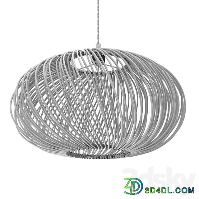 Oliver Bonas Espiral Natural Rattan Pendant Lamp Shade Pendant light 3D Models