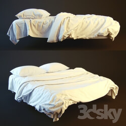 Bed Plain white bed high poly 