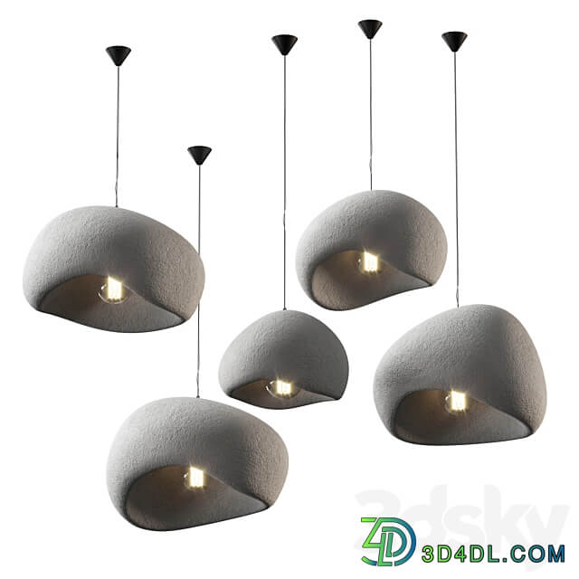 Khmara Lamp set 5 materials Pendant light 3D Models