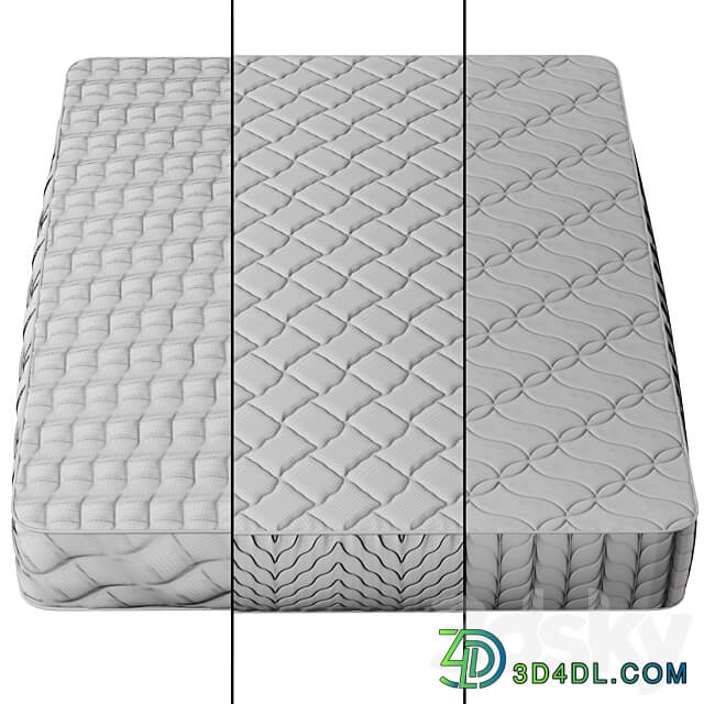 3 Different mattress high details and sectional Miscellaneous 3D Models