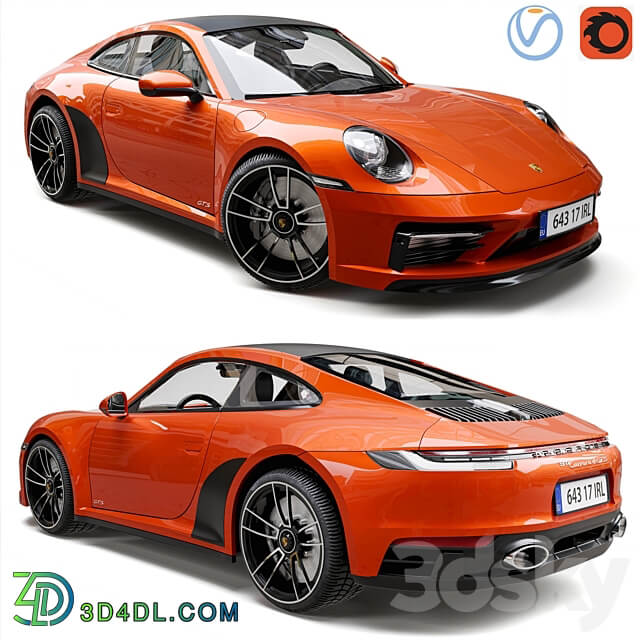 Porsche 911 Carrera 4 GTS 2022 3D Models