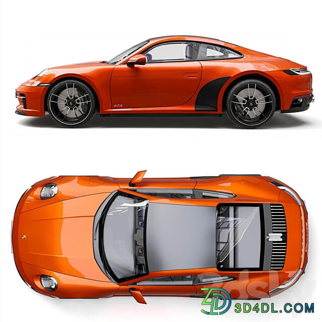 Porsche 911 Carrera 4 GTS 2022 3D Models