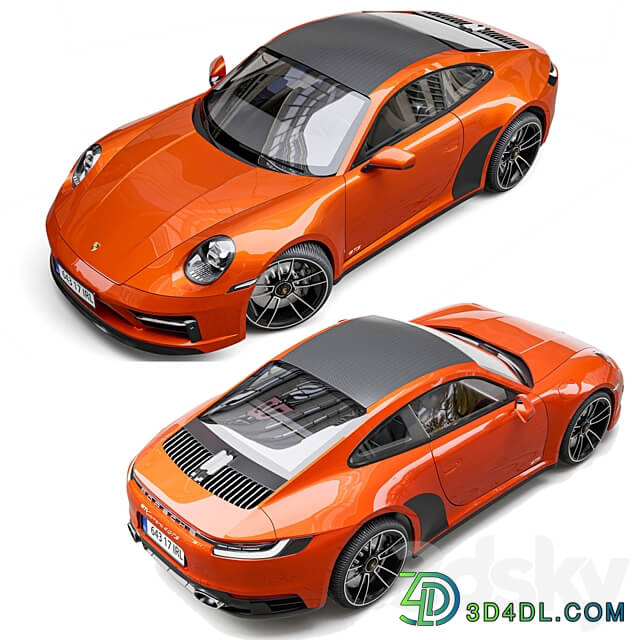 Porsche 911 Carrera 4 GTS 2022 3D Models