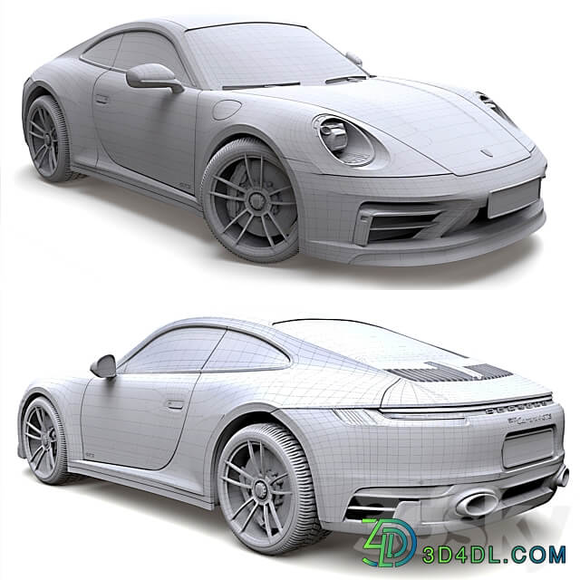 Porsche 911 Carrera 4 GTS 2022 3D Models