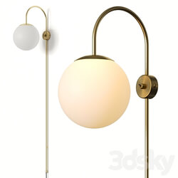 La Redoute Moricio Brass And Opaline Wall Lamp 3D Models 