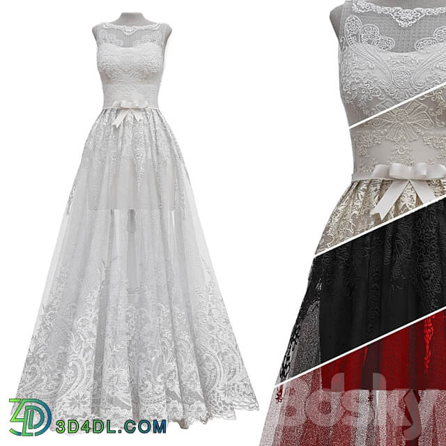 Wedding Dress Clothes 3D Models