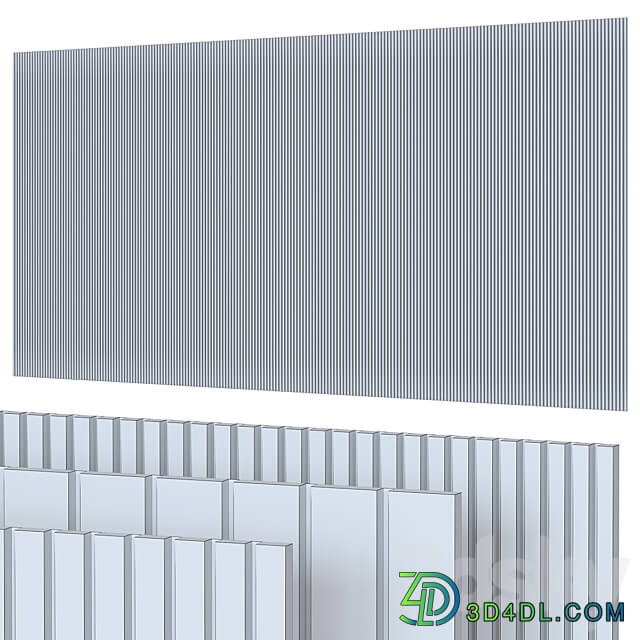 Panels with slats Other decorative objects 3D Models