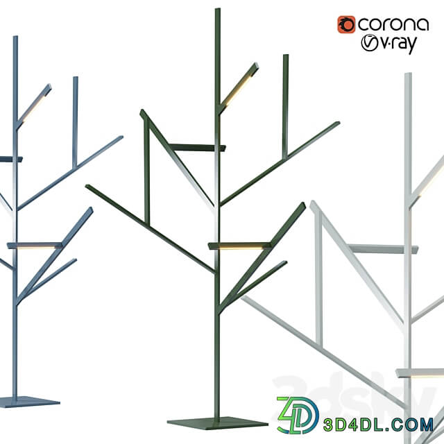 Blau tree lamp set 3D Models