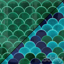Ceramic tiles Mosaic MALLAS production Cevica fish scales 