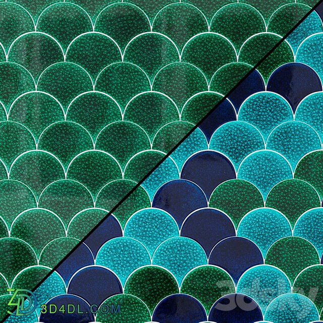 Ceramic tiles Mosaic MALLAS production Cevica fish scales