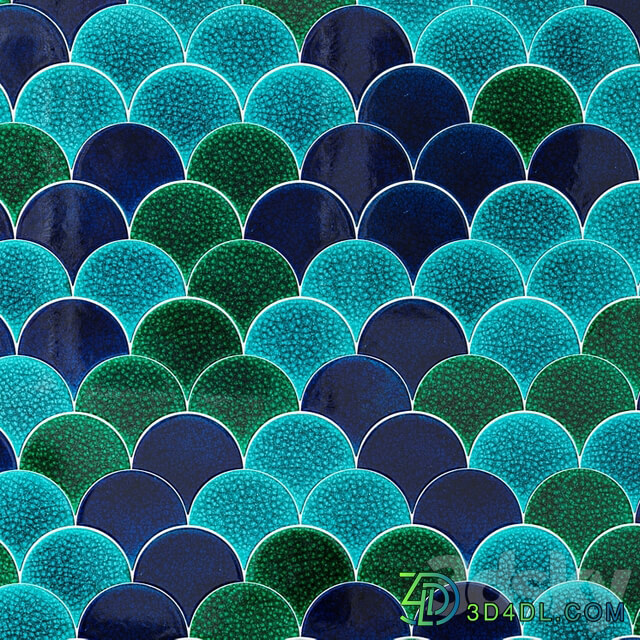 Ceramic tiles Mosaic MALLAS production Cevica fish scales
