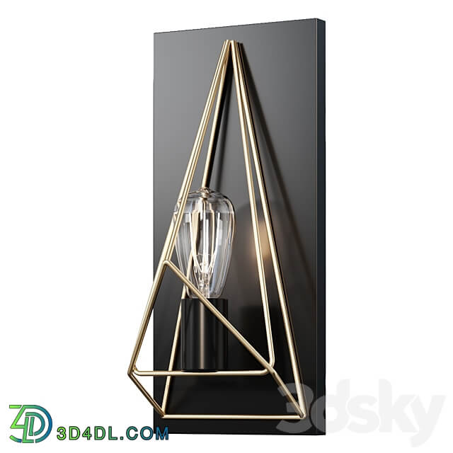 Sconce Prismatic Wire Cage Sconce wall light 3D Models