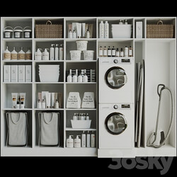 Linear with household appliances and household chemicals. Bathroom accessories Bathroom accessories 3D Models 