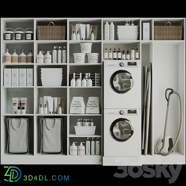 Linear with household appliances and household chemicals. Bathroom accessories Bathroom accessories 3D Models