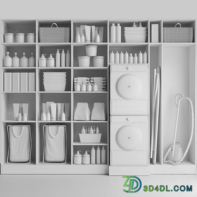 Linear with household appliances and household chemicals. Bathroom accessories Bathroom accessories 3D Models