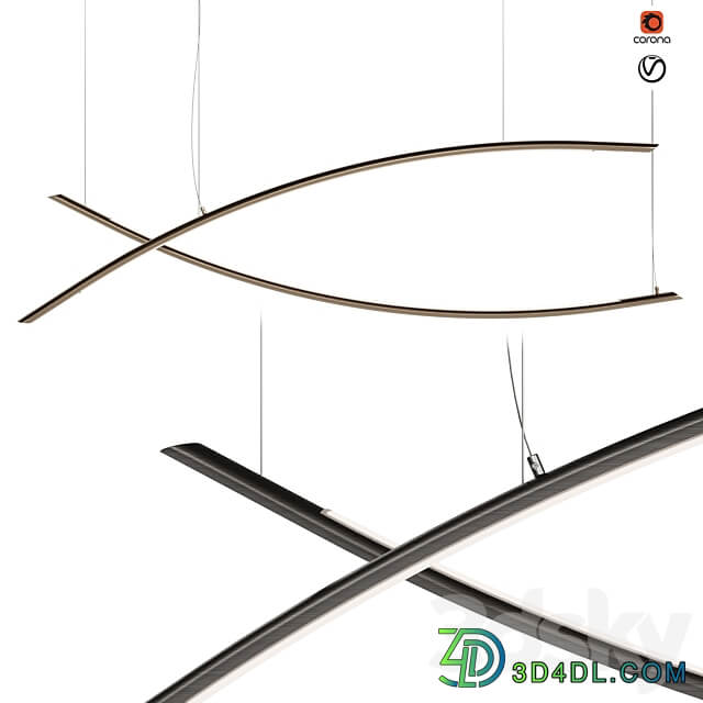 Cattelan Italia Katana 2022.1 Line Pendant light 3D Models