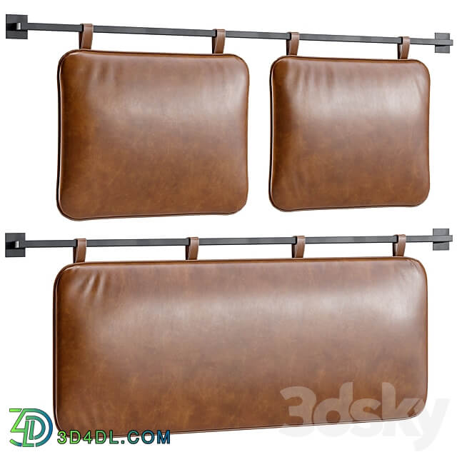 Hanging Pillow Headboard Set 1 3D Models