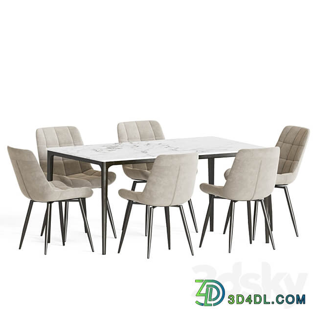 Dining Set 70 Table Chair 3D Models