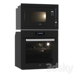 Oven and Microwave Beko MGB25333BG BIM24400ZGCS 3D Models 