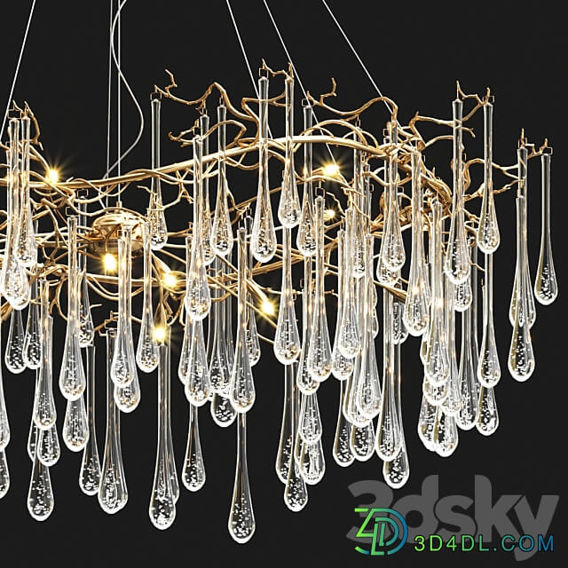 Serip Big AQUA Chandelier Pendant light 3D Models