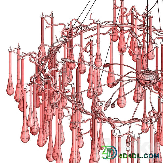 Serip Big AQUA Chandelier Pendant light 3D Models