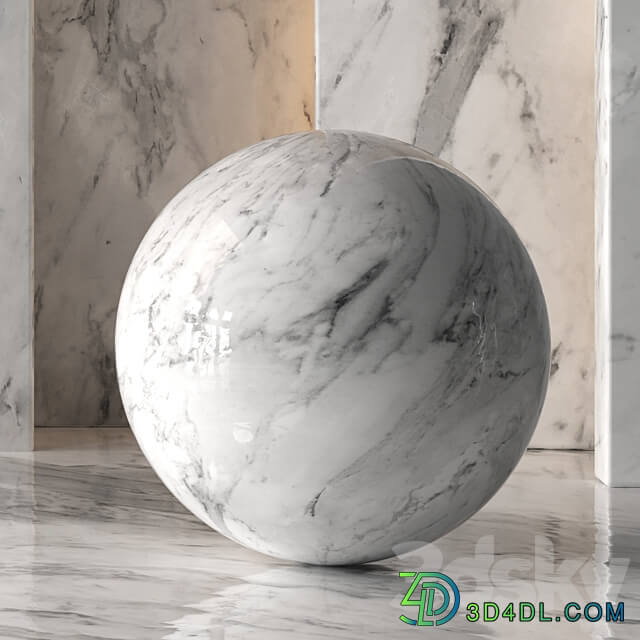 Light Marble Material 4K Seamless Tileable No 13 3D Models