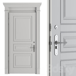 White Front Classic Door Set 37 3D Models 