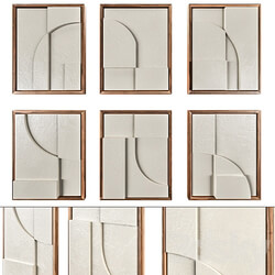 Plastart set of 6 reliefs 3D Models 