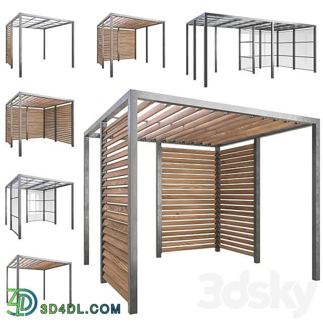 A set of gazebos pergolas from Nola Industrier Other 3D Models