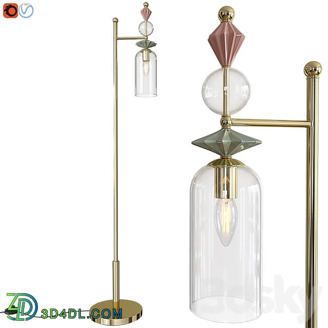 Floor lamp Odeon Light 4855 1F BIZET 3D Models