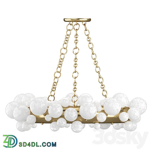 1st DIBS Bubble Ring Rock Crystal Chandelier by Phoenix Pendant light 3D Models