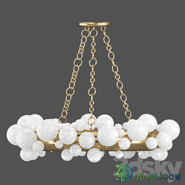 1st DIBS Bubble Ring Rock Crystal Chandelier by Phoenix Pendant light 3D Models