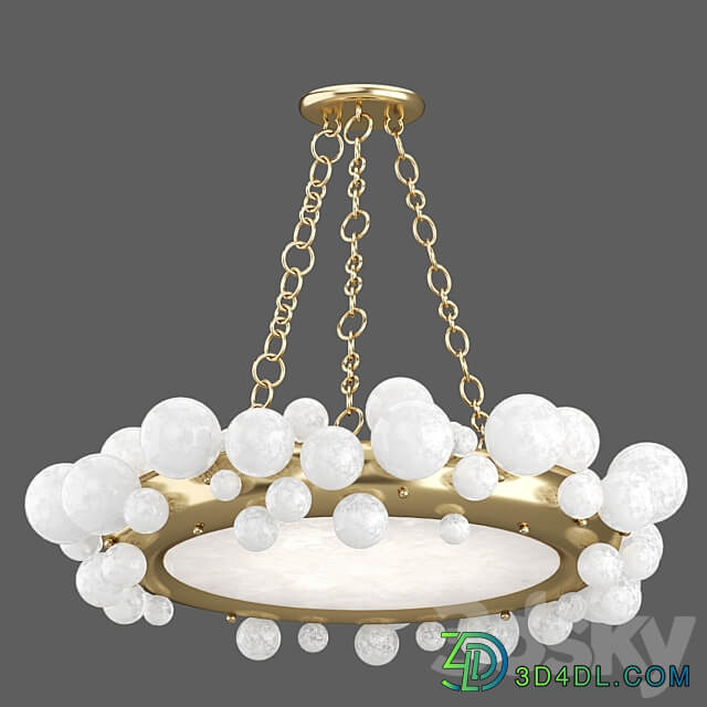 1st DIBS Bubble Ring Rock Crystal Chandelier by Phoenix Pendant light 3D Models