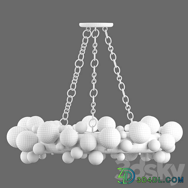 1st DIBS Bubble Ring Rock Crystal Chandelier by Phoenix Pendant light 3D Models