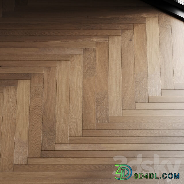 Oak parquet board 09 wood floor set 3D Models