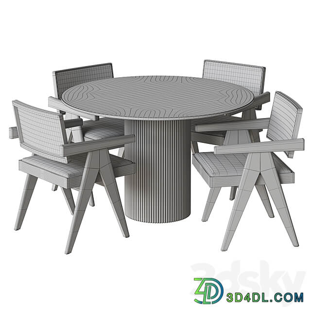 Ormes Edem Table and chairs by Cosmo Table Chair 3D Models