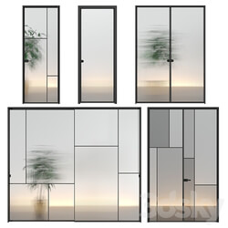 Glas Italia doors Set 01 3D Models 