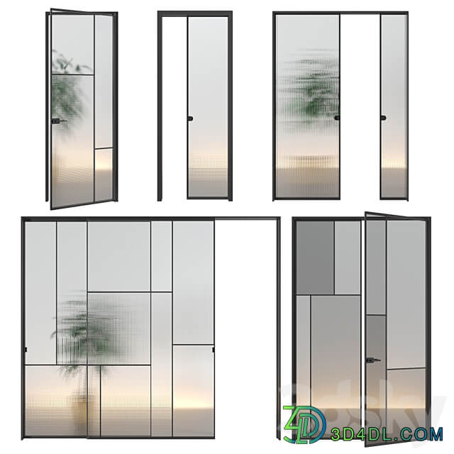 Glas Italia doors Set 01 3D Models