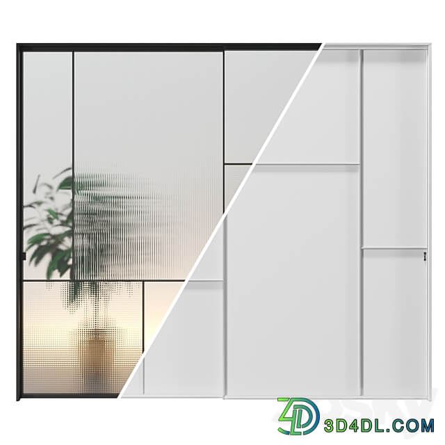 Glas Italia doors Set 01 3D Models