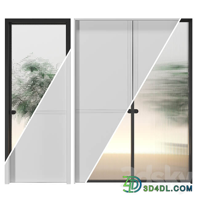 Glas Italia doors Set 01 3D Models