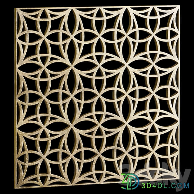 Set of square decorative panels 20 3D Models