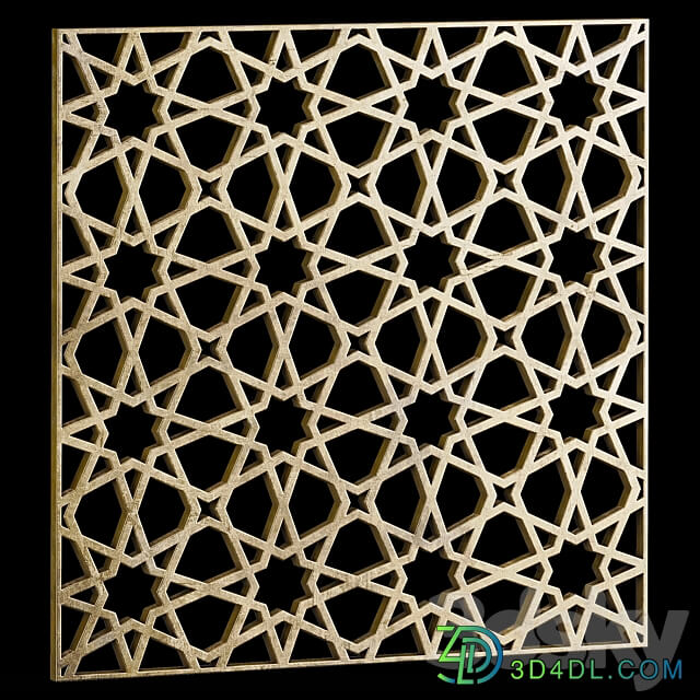 Set of square decorative panels 20 3D Models