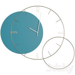 Wall Clock Modern Round Clock Watches Clocks 3D Models 