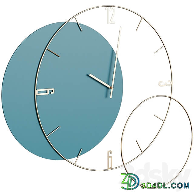 Wall Clock Modern Round Clock Watches Clocks 3D Models