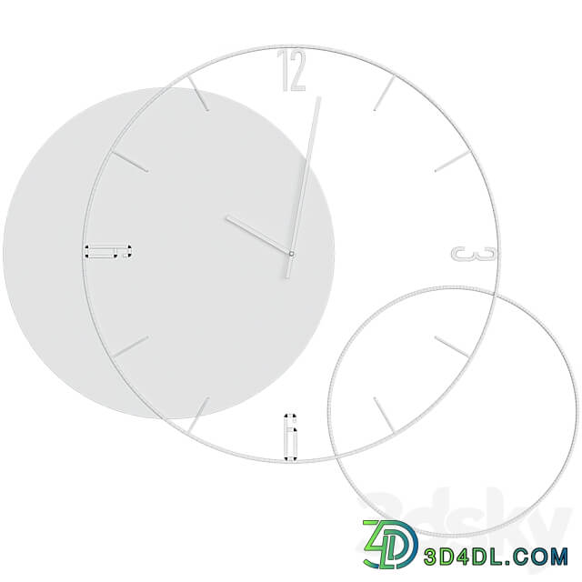 Wall Clock Modern Round Clock Watches Clocks 3D Models