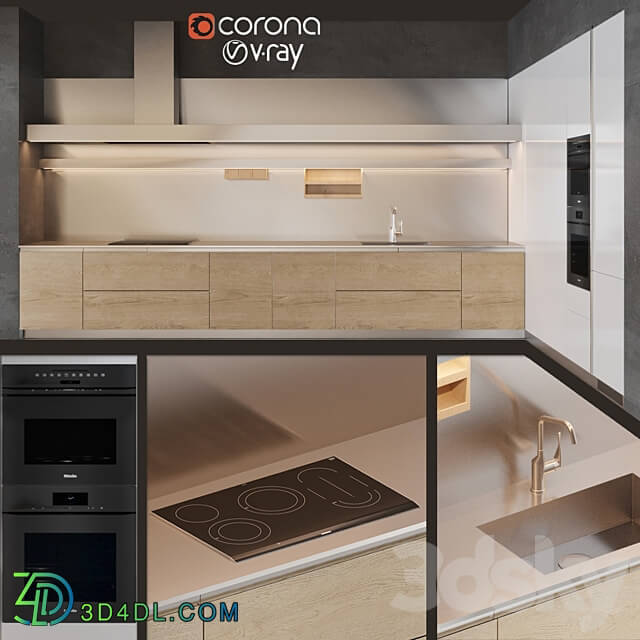 Arclinea Gamma 2 Kitchen 3D Models