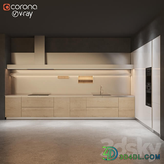 Arclinea Gamma 2 Kitchen 3D Models