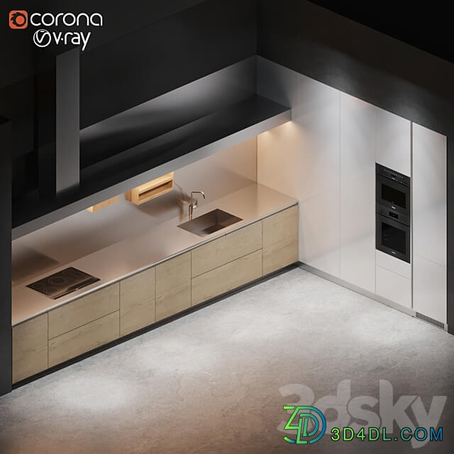 Arclinea Gamma 2 Kitchen 3D Models