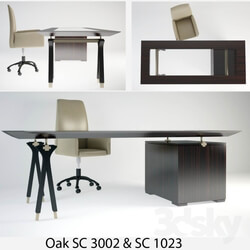 Oak Office Chair Percorsi Table 